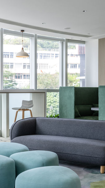 STUDENT COMMON ROOM, VSA, Kindergarten Design
Modern student lounge interior featuring a sleek sink. The space combines functional design with aesthetic elements, offering comfortable seating, large windows for natural light, and contemporary decor. Ideal for relaxation and study in an educational environment.